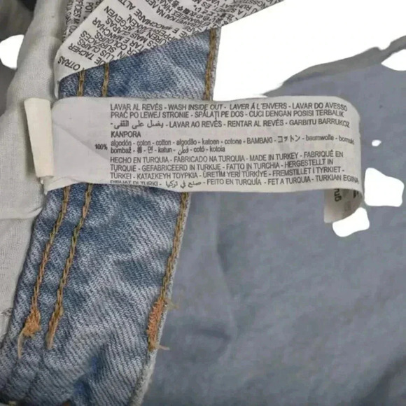 Zara Destroyed High Rise Full Length Jeans With Vents Slits Light Wash Raw Hem 6 - Picture 12 of 16